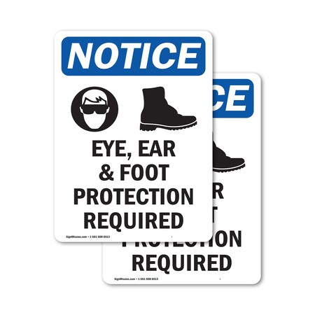 Signmission 18 in Height, 12 in Width, Vinyl Decal, Rectangle OS-2PACK-NS-D-1218-V-12363